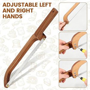 Wooden <b>Bread</b> <b>Knife</b> Stainless Steel Blade Household Slicing <b>Knife</b> For <b>Bread</b> Cutting - Product Image 4