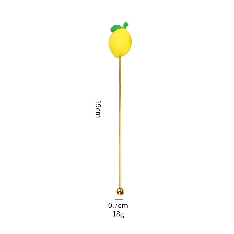 304 material 19cm limón revolviendo palo [Oro]