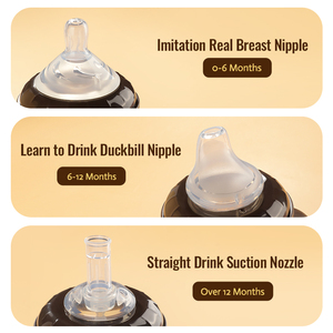 3 en <span class=keywords><strong>1</strong></span> <span class=keywords><strong>anti</strong></span> coliques sans BPA bouche large alimentation de bébé PP <span class=keywords><strong>biberon</strong></span> bec de canard mamelon droit boisson buse d'aspiration - Product Image 5