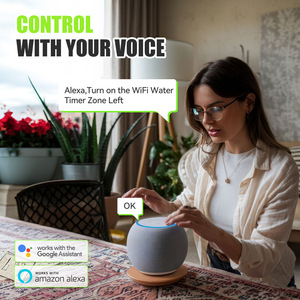 Contrôleur d'irrigation intelligent WiFi, minuterie d'arrosage 2 voies, étanche IP65, connexion filetée, minuterie d'arrosage écologique pour jardin - Product Image 3