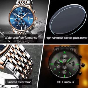 Vente flash OLEVS 2869 Montres à quartz <span class=keywords><strong>pour</strong></span> hommes Design original élégant de pilote Sport Acier inoxydable Lumineux Étanche <span class=keywords><strong>Montre</strong></span>-bracelet Cadeau - Product Image 4