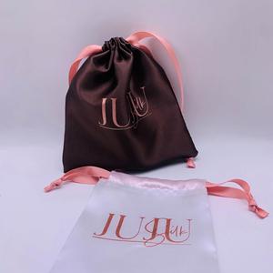 ถุงใส่เครื่องประดับแบบมีเชือกผูก ทำจากผ้าซาติน รีไซเคิลได้ เป็นมิตรกับสิ่งแวดล้อม  รับสั่งทำโลโก้และขนาดตามต้องการ พร้อมบริการพิมพ์ซิลค์สกรีน - Product Image 1