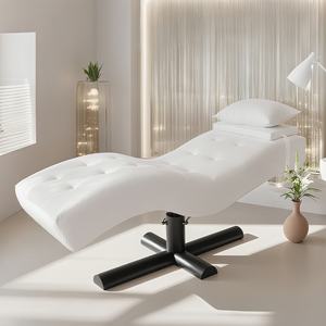 Camilla de Masaje Plegable Curva en Forma de S Pinky Leem, Camilla de Spa Manual Blanca, Camilla de Belleza - Product Image 3