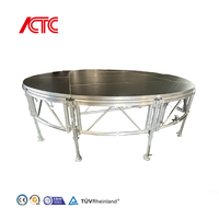 Plateforme de scène modulaire ronde en alliage d'aluminium, pliable, à haute capacité de charge, pour événements extérieurs et mariages, avec services de conception gratuits