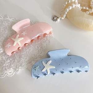 Nouvelle Arrivée Pince à Cheveux Femme en Acétate Luxe Personnalisée Incrustée de Perles et de Coquillages - Product Image 5