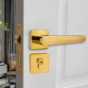 Châu Âu Cổ Truyền Thống Hampton Vàng Đen Cửa Đòn Bẩy Xử Lý Khóa 2-3 Đòn Bẩy Nhôm Kẽm Hợp Kim Brass Giá - Product Image 1