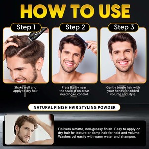 YECUCE 30g Waterproof Instant Volume Long Lasting Hold Hair Styling <strong>Powder</strong> Natural Look Hair Volumizer <strong>Texture</strong> <strong>Powder</strong> for Men - Product Image 5