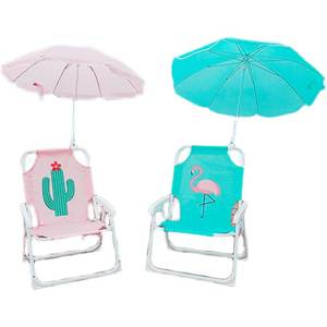 Chaise de plage pour enfants <span class=keywords><strong>avec</strong></span> parasol, pliable, portable, pour extérieur, patio, bord de <span class=keywords><strong>piscine</strong></span>, jardin, <span class=keywords><strong>camping</strong></span>, transat - Product Image 6