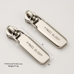Plaqué or sur mesure 5 #   Tirette <span class=keywords><strong>de</strong></span> <span class=keywords><strong>fermeture</strong></span> <span class=keywords><strong>éclair</strong></span> en métal avec logo pour sacs à main, sacs à main et sacs - Product Image 4