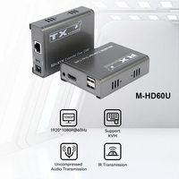 Extensor KVM HDMI Xput sobre CAT5e/CAT6, Máx. 60M, 1080P, Emulación EDID Integrada, Control Remoto IR, Retorno USB, Teclado, Ratón, Audio y Video