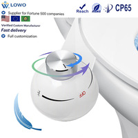 Bidet pour toilettes à eau froide, non électrique, avec régulateurs de pression, adapté aux salles de bain européennes.