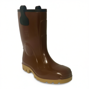Botas de Seguridad Ttake Marrones de PVC con Suela de Goma para Trabajo - Product Image 2