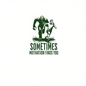 Parfois, la motivation vous trouve. T-shirt de course Bigfoot. - Product Image 2