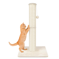 Fabricant personnalisé de haute qualité 100% nature sisal chat griffoir crème unique arbre à chat tour grattoir avec balle jouet