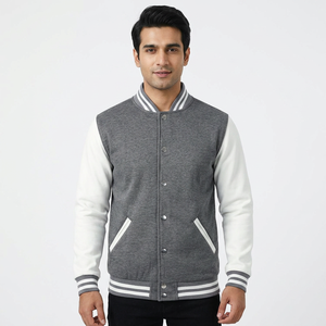 Veste universitaire pour homme avec manches et corps en cuir, style universitaire personnalisé, veste de baseball Letterman - Product Image 1