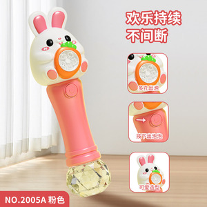 เครื่องทำฟองสบู่ไฟฟ้ารูปกระต่าย สำหรับเด็กอายุ 2-6 ปี พร้อมไฟและเสียงเพลง - Product Image 4