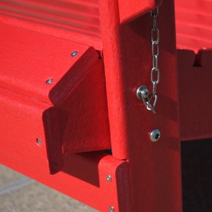 Chaise Adirondack pliante en résine HDPE recyclée, mobilier <span class=keywords><strong>de</strong></span> <span class=keywords><strong>jardin</strong></span> d'extérieur, rouge - Product Image 4