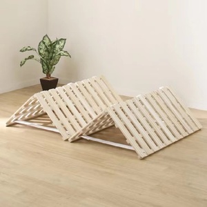 Lit pliant moderne en bois massif avec cadre à lattes bas, tapis de sol tatami écologique pour dormir au sol - Product Image 3