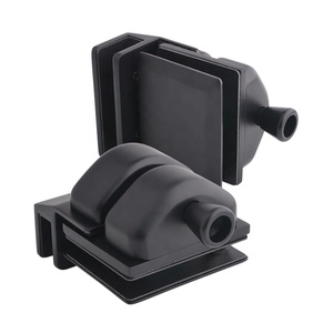 90 Grad Glas zu Glas Side Pull Latch Matt Schwarz - Product Image 1