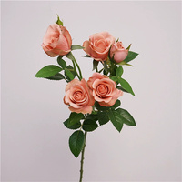 C-023 Vente en gros de roses artificielles en tissu, effet toucher réel, colorées, multicolores, fleurs décoratives pour mariage, pour la Saint-Valentin