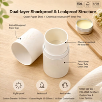 Tube en papier mat enroulé en spirale avec doublure PP, OEM ODM, conforme FDA LFGB, pour rouge à lèvres, déodorant, parfum solide, baume, cosmétique artisanal et recyclable