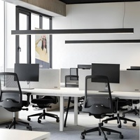 Profil en aluminium léger linéaire de profil de LED suspendu par SANAG pour l'éclairage de bureau