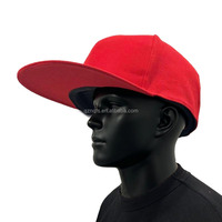 Casquette Snapback Homme Structurée à Visière Plate, Style Hip Hop, 6 Panneaux en Sergé, avec Patch Personnalisé, Grande Taille, Type Baseball, Coupe Ajustée et Oversize, Vente en Gros