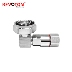 <span class=keywords><strong>Connecteur</strong></span> RF 7/16 DIN mâle à angle droit, à sertir, pour câble coaxial d'alimentation 1/2 pouce 1-2 - Product Image 1