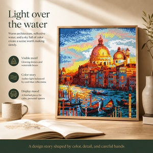 Kit Pittura Diamante Scenari di <span class=keywords><strong>Venezia</strong></span> + Arte Romantica Cittadina Italiana + Diamanti Scintillanti Speciali + Fai da Te Artigianale Ecologico - Product Image 3
