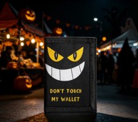 Dompet Halloween Gaya Anime untuk Anak Laki-laki dan Perempuan, Dompet Cetak Wajah Kartun Lucu, Custom dari Pabrik