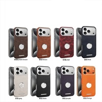 Étui de téléphone magnétique en cuir PU de haute qualité avec logo creux pour iPhone 17 13 14 15 16 Pro Max 17 Air, coque de protection avec cadre plaqué