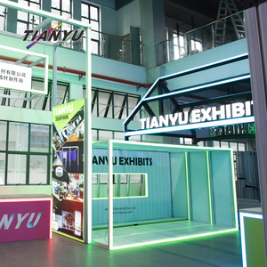 Thời trang mới NHÔM VUÔNG công bằng <span class=keywords><strong>LED</strong></span> quảng cáo Backdrop hiển thị Cube đứng ráp tùy chỉnh Booth kiosk cho các sự kiện - Product Image 4