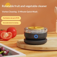 Machine à laver les fruits rechargeable 2400 mAh, purificateur de fruits et légumes étanche, machine de nettoyage des légumes au plasma de titane
