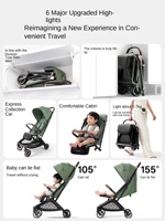 Poussette légère pour bébé, siège inclinable, pliage à une main, approuvée par les compagnies aériennes, poussette de voyage portable pour tout-petits
