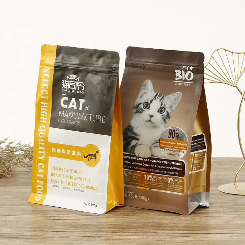 3kg 12kg Stand Up Petfood Package Pouch Desechable Biodegradable Plastic Sealed Mylar Dog Pet Food Packaging Bag con asa