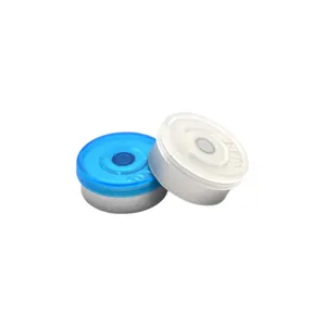 Pharma Grade Positioning Tear Off Lid Cap Esay-pull Aluminum Plastic Caps Tops for Injection