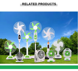 Ventilador solar portátil de <span class=keywords><strong>12</strong></span> pulgadas con alta potencia eólica, batería recargable de larga duración, luz nocturna para uso doméstico y exterior - Product Image 6