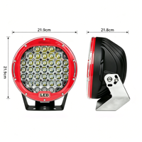 Projecteur de travail LED rond 8,6 pouces 185W, étanche IP68, 12-48V, 13320lm, lampe auxiliaire pour voiture tout-terrain, camion, chariot élévateur, engins