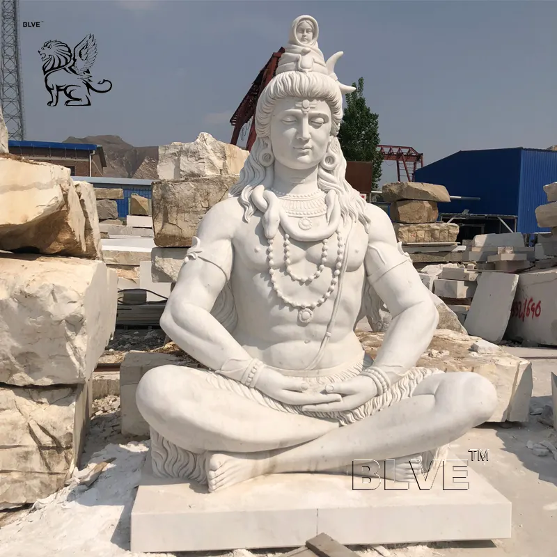 Outdoor Hindoe God Steen Lord Shiva Tuin Grote Boeddhabeelden Religieuze Carrara Marmer Sculptuur