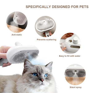 Luxury Foldable 3-in-1 Spray Grooming <b>Brush</b> with ABS Material Charge Eco-Friendly for <b>Pet</b> Hair Removal and Shedding - Product Image 3
