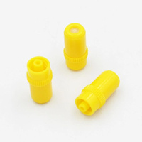 Capuchon d'héparine stérile jaune en PP à usage unique Yingmed, bouchon d'injection Luer Lock, sans latex, certifié CE