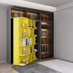 Rotating Multifunctional <strong>Wall</strong> Bed Invisible Flip <strong>Folding</strong> <strong>Desk</strong> &amp; Bookcase for Living Room Hidden Revolving Murphy Bed - Product Image 4