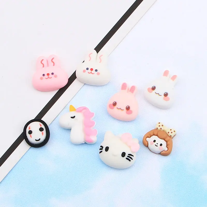 Desain Baru Kerajinan Resin Kucing Kelinci Mini Hewan Datar Cabochon Cocok Casing Telepon Dekorasi Seni Kuku Aksesori Scrapbooking DIY