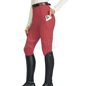 Pantalones de montar a caballo hechos a medida para mujer con parche en la rodilla para mayor seguridad, pantalones de montar a caballo a la venta - Product Image 5