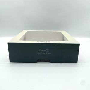 Tùy chỉnh in giáng sinh 4inch màu xanh lá cây kem beigecake tông 12 12 12 Mini Cheesecake hộp cho bánh đóng gói - Product Image 5