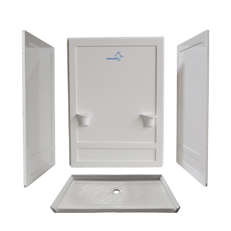 White 3 Piece Shower Room Back