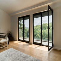DAIYA portes en aluminium à charnière en verre bas E