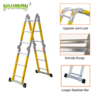 Escalera de Fibra de Vidrio, Escalera de Plataforma de Fibra de Vidrio, Escalera Plegable de Extensión de Fibra de Vidrio Escalera Multifuncional PM0312A
