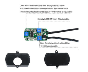 Trang Chủ Trang Trí LED Cảm Biến Ánh Sáng Trong Màu Trắng 12V PIR Cảm Biến Chuyển Động Phát Hiện Chuyển Động - Product Image 4