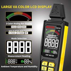 Medidor de EMF de Alta Precisión, Detector de Campo Magnético de Radiofrecuencia Eléctrica y Temperatura para Detección de EMF en el Hogar, Detector de Fantasmas - Product Image 3